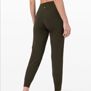Lululemon olive green joggers. Align fabric